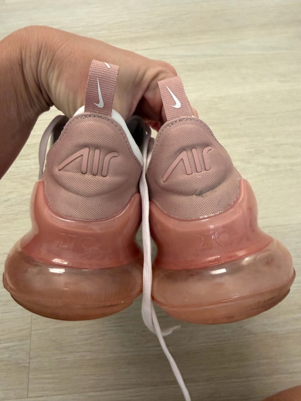 Nike Women’s Air Max 270 Sneakers - Blush Pink & White - Picture 6 of 10